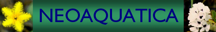 The NEOAQUATICA banner with images of two aquatic plants
